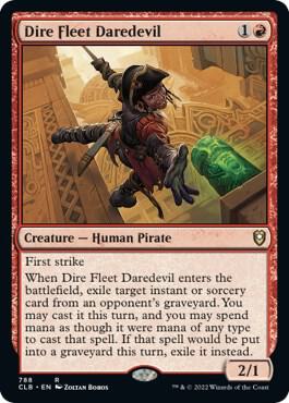Dire Fleet Daredevil 788 card from Commander Legends: Battle for Baldur's Gate