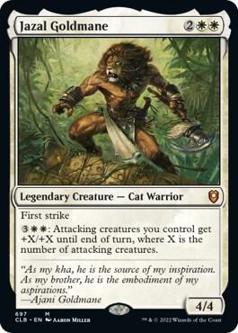 Jazal Goldmane 697 card from Commander Legends: Battle for Baldur's Gate