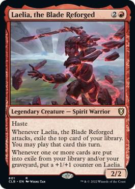 Laelia, the Blade Reforged 801 card from Commander Legends: Battle for Baldur's Gate