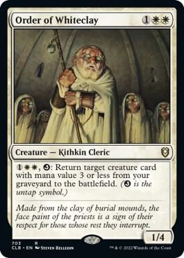 Order of Whiteclay 703 card from Commander Legends: Battle for Baldur's Gate