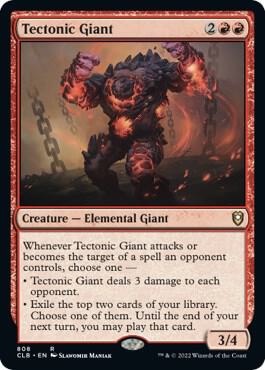 Tectonic Giant 808 card from Commander Legends: Battle for Baldur's Gate
