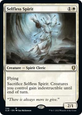 Selfless Spirit 706 card from Commander Legends: Battle for Baldur's Gate