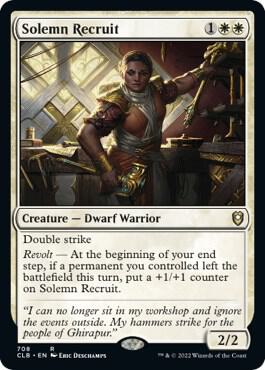 Solemn Recruit 708 card from Commander Legends: Battle for Baldur's Gate