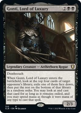 Gonti, Lord of Luxury 753 card from Commander Legends: Battle for Baldur's Gate