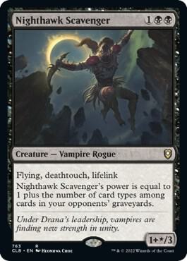 Nighthawk Scavenger 763 card from Commander Legends: Battle for Baldur's Gate