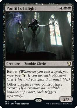 Pontiff of Blight 768 card from Commander Legends: Battle for Baldur's Gate