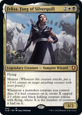 Felisa, Fang of Silverquill 845 card from Commander Legends: Battle for Baldur's Gate