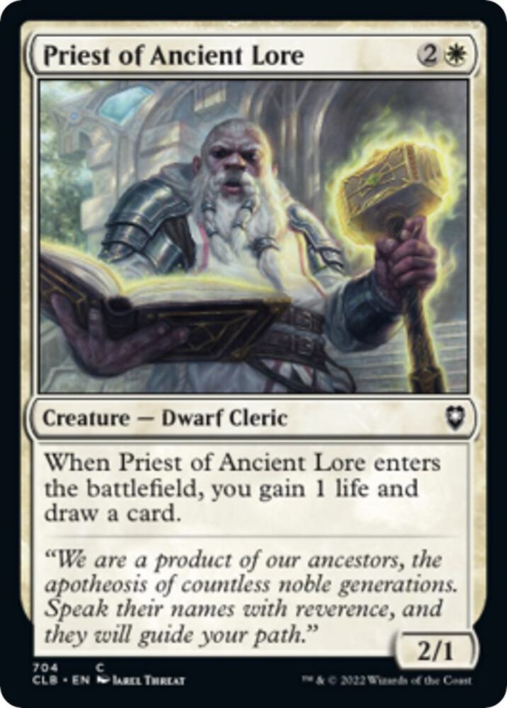 Priest of Ancient Lore 704 card from Commander Legends: Battle for Baldur's Gate