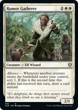 Rumor Gatherer 705 card from Commander Legends: Battle for Baldur's Gate