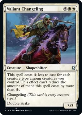 Valiant Changeling 711 card from Commander Legends: Battle for Baldur's Gate