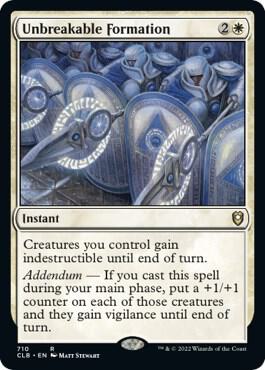 Unbreakable Formation 710 card from Commander Legends: Battle for Baldur's Gate
