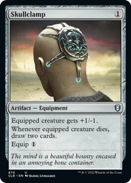 Skullclamp 870 card from Commander Legends: Battle for Baldur's Gate
