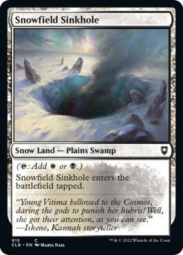 Snowfield Sinkhole 915 card from Commander Legends: Battle for Baldur's Gate