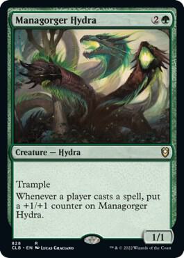 Managorger Hydra 828 card from Commander Legends: Battle for Baldur's Gate