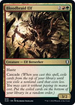 Bloodbraid Elf 839 card from Commander Legends: Battle for Baldur's Gate