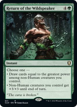 Return of the Wildspeaker 831 card from Commander Legends: Battle for Baldur's Gate