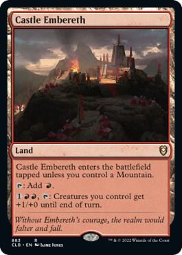 Castle Embereth 883 card from Commander Legends: Battle for Baldur's Gate