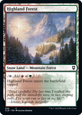 Highland Forest 896 card from Commander Legends: Battle for Baldur's Gate