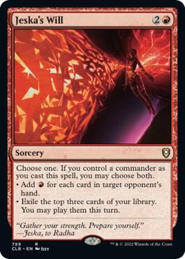 Jeska's Will 799 card from Commander Legends: Battle for Baldur's Gate