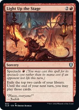 Light Up the Stage 802 card from Commander Legends: Battle for Baldur's Gate