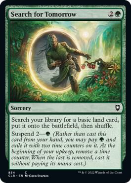 Search for Tomorrow 834 card from Commander Legends: Battle for Baldur's Gate