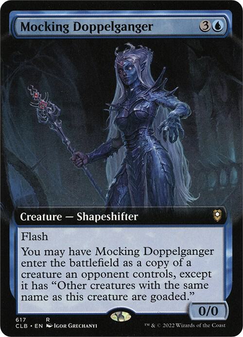 Mocking Doppelganger (Extended Art) 617 card from Commander Legends: Battle for Baldur's Gate
