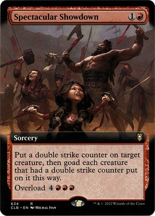 Spectacular Showdown (Extended Art) 634 card from Commander Legends: Battle for Baldur's Gate