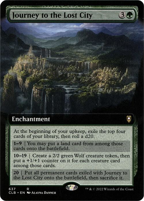 Journey to the Lost City (Extended Art) 637 card from Commander Legends: Battle for Baldur's Gate
