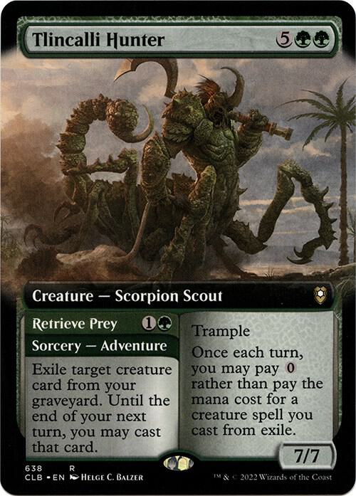 Tlincalli Hunter (Extended Art) 638 card from Commander Legends: Battle for Baldur's Gate