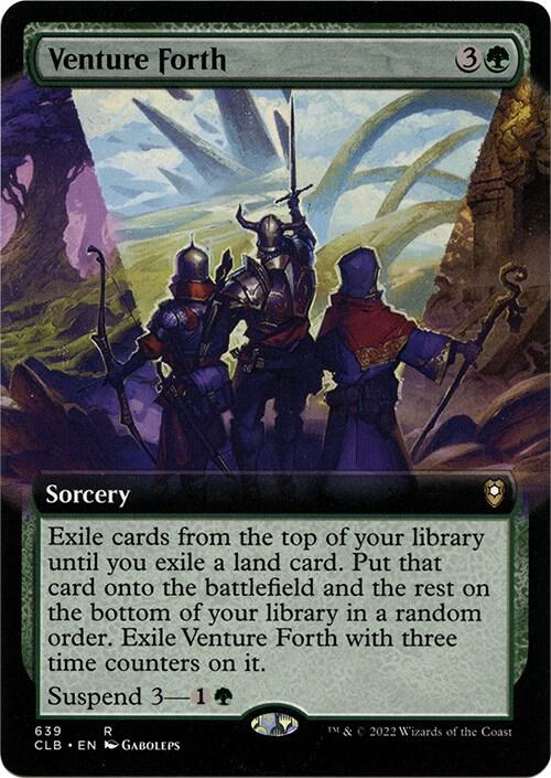 Venture Forth (Extended Art) 639 card from Commander Legends: Battle for Baldur's Gate