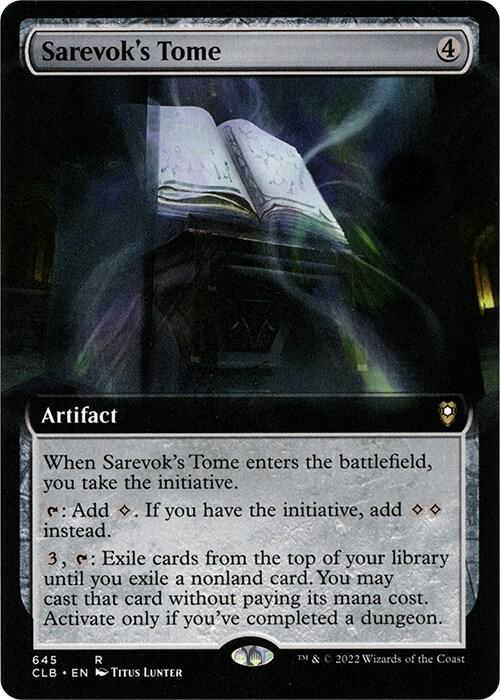 Sarevok's Tome (Extended Art) 645 card from Commander Legends: Battle for Baldur's Gate