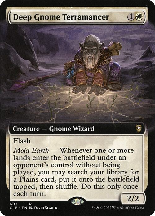 Deep Gnome Terramancer (Extended Art) 607 card from Commander Legends: Battle for Baldur's Gate