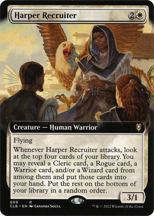 Harper Recruiter (Extended Art) 609 card from Commander Legends: Battle for Baldur's Gate