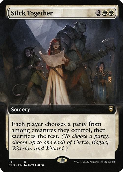 Stick Together (Extended Art) 611 card from Commander Legends: Battle for Baldur's Gate