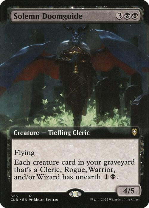 Solemn Doomguide (Extended Art) 625 card from Commander Legends: Battle for Baldur's Gate
