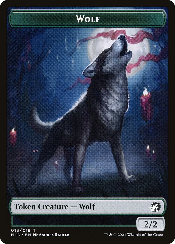 Wolf (013) // Treasure Double-Sided Token (Challenger 2022) 13 // 15 card from Unique and Miscellaneous Promos