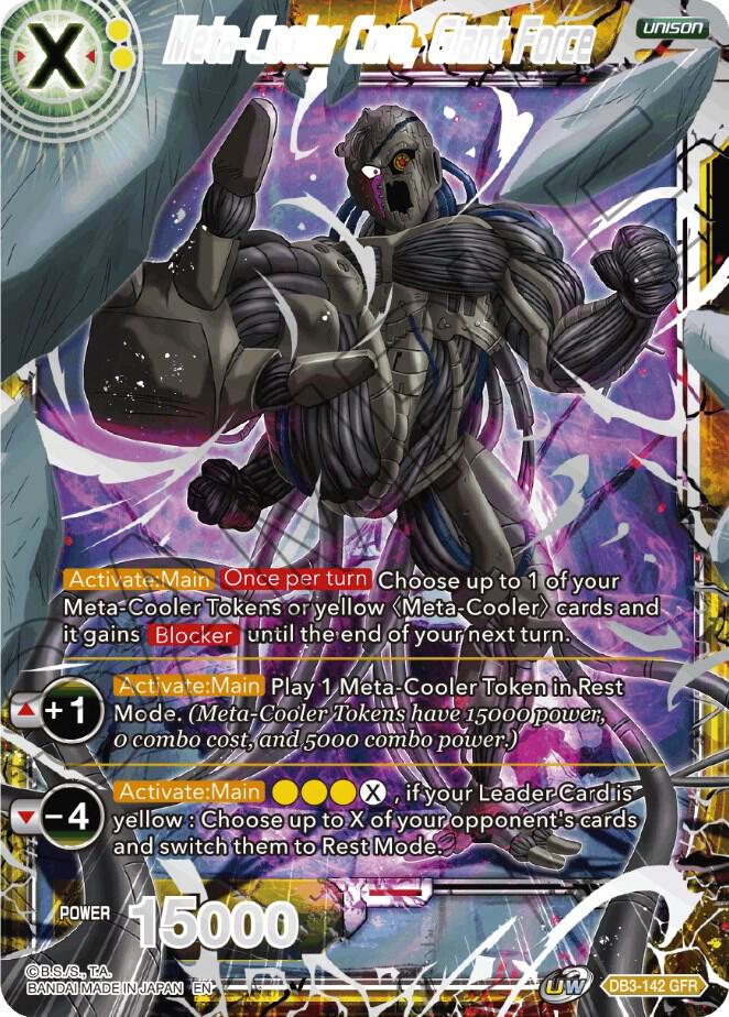 Meta-Cooler Core, Giant Force (Tournament Pack Vol. 8) DB3-142 card from Tournament Promotion Cards