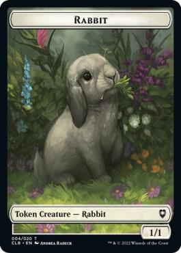 Rabbit Token 4 card from Commander Legends: Battle for Baldur's Gate