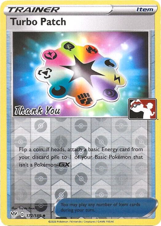Turbo Patch (Pokemon League) [Thank You] 172/189 card from League & Championship Cards
