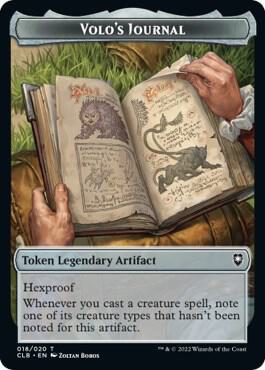 Volo's Journal Token 18 card from Commander Legends: Battle for Baldur's Gate