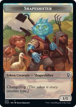 Shapeshifter (022) // Clue Double-Sided Token 22 // 47 card from Commander Legends: Battle for Baldur's Gate