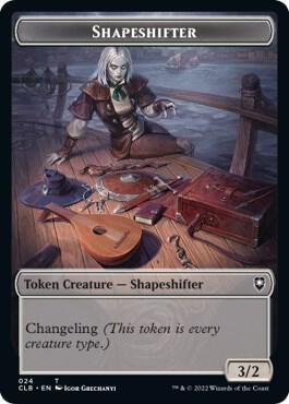 Shapeshifter (024) // Shapeshifter Double-Sided Token 24 // 28 card from Commander Legends: Battle for Baldur's Gate