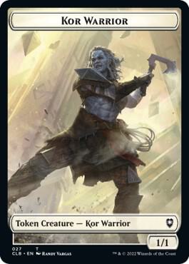Kor Warrior // Wizard Double-Sided Token 27 // 30 card from Commander Legends: Battle for Baldur's Gate