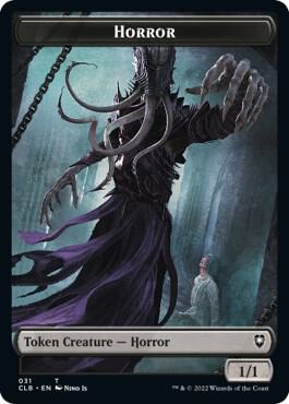 Horror // Centaur Double-Sided Token 31 // 39 card from Commander Legends: Battle for Baldur's Gate