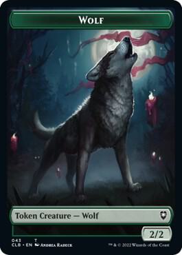 Wolf // Insect Double-Sided Token 43 // 40 card from Commander Legends: Battle for Baldur's Gate