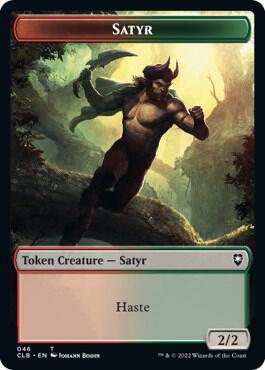 Satyr // Beast Double-Sided Token 46 // 38 card from Commander Legends: Battle for Baldur's Gate