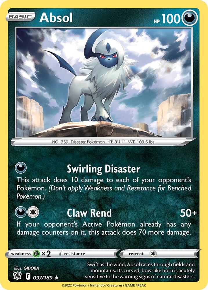 Absol 097/189 card from Deck Exclusives