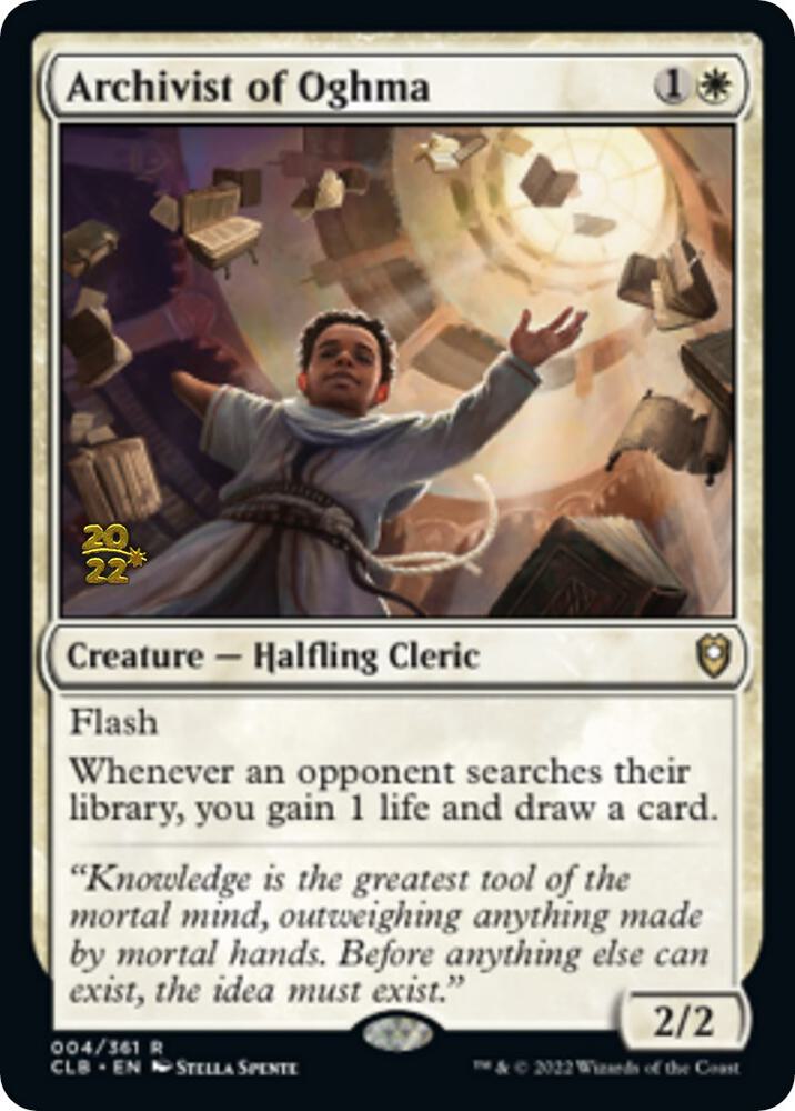 Archivist of Oghma 4 card from Prerelease Cards