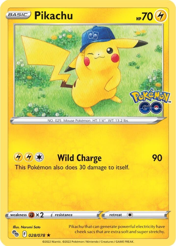 Pikachu (28) 028/078 card from Pokemon GO