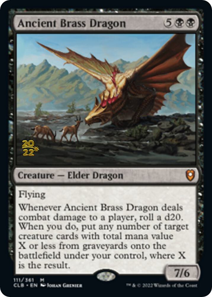 Ancient Brass Dragon 111 card from Prerelease Cards